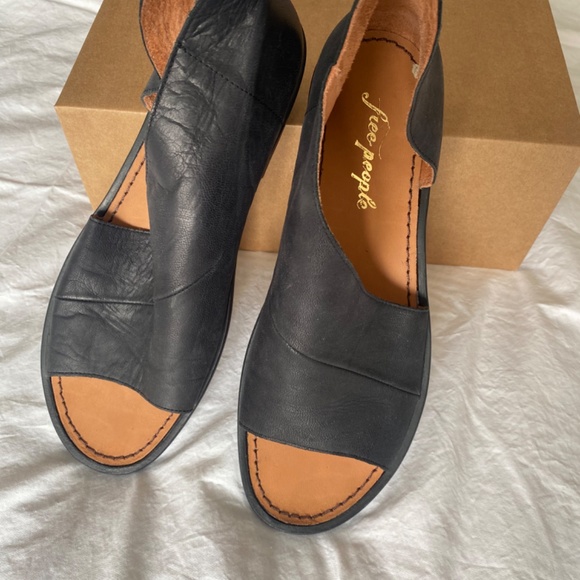 New Free People Mont Blanc Sandal Black 39.5 - Picture 3 of 4